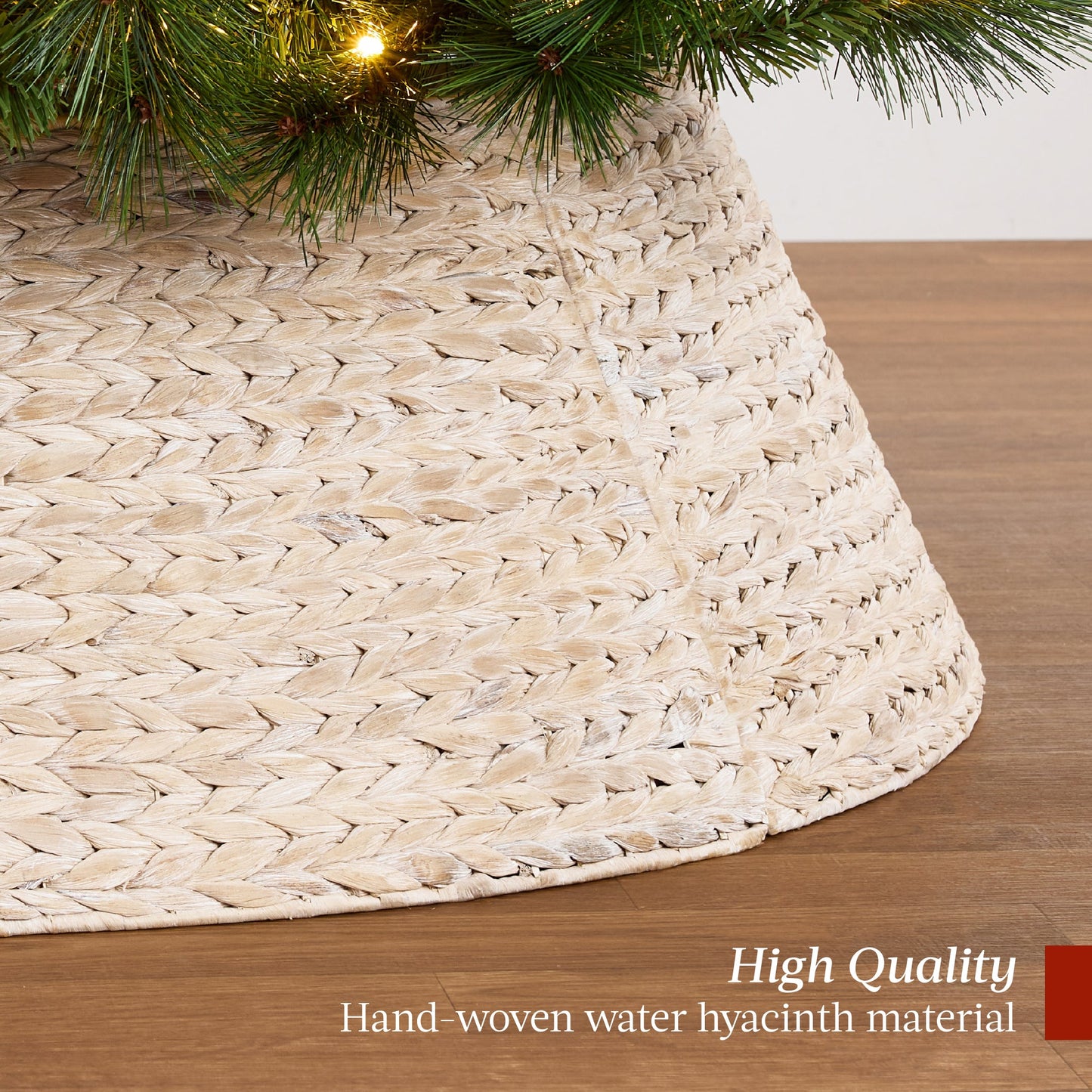 Woven Hyacinth Christmas Holiday Tree Collar - 36in