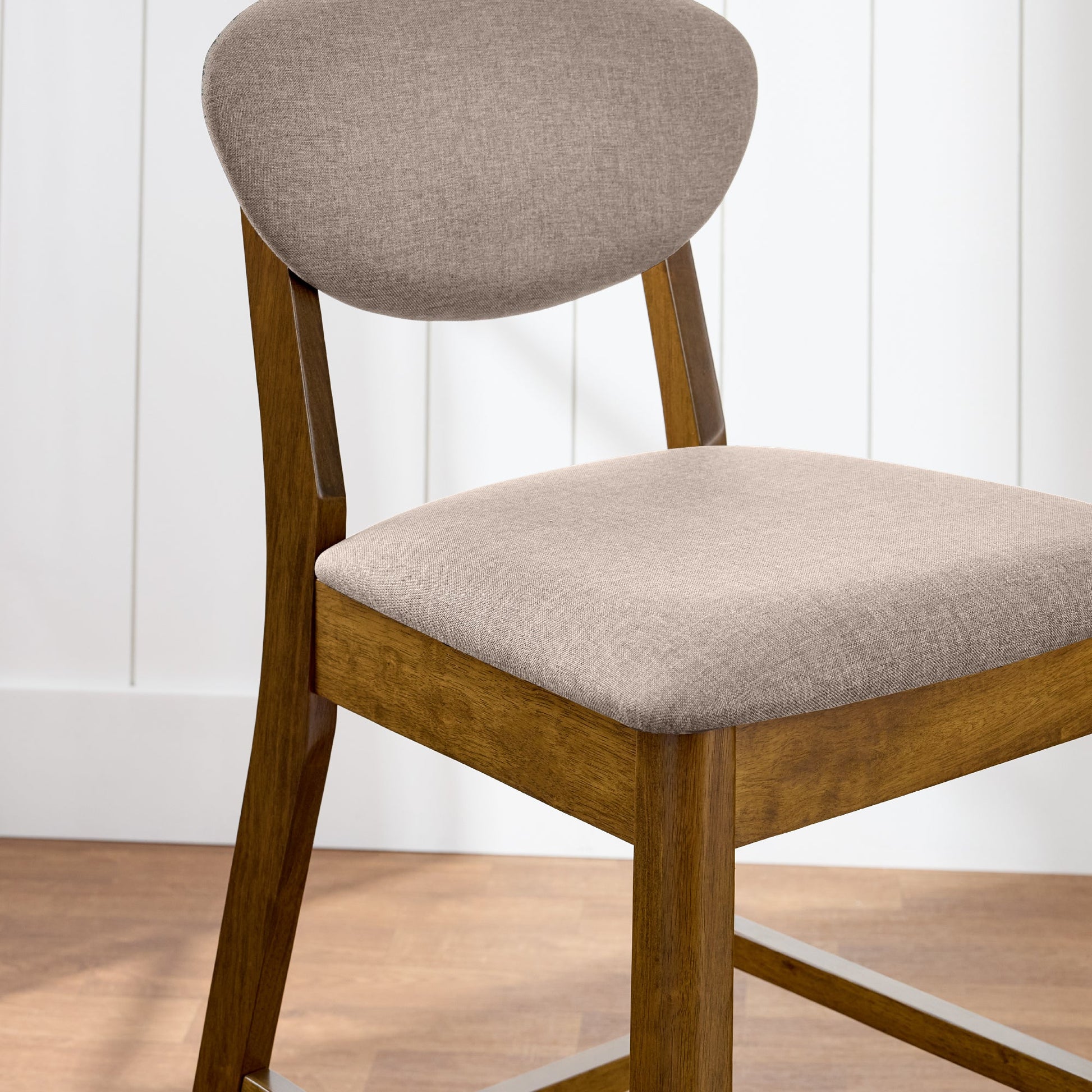 Set of 2 Modern Counter-Height Bar Stool Set W/ Upholstered Seat Cushion