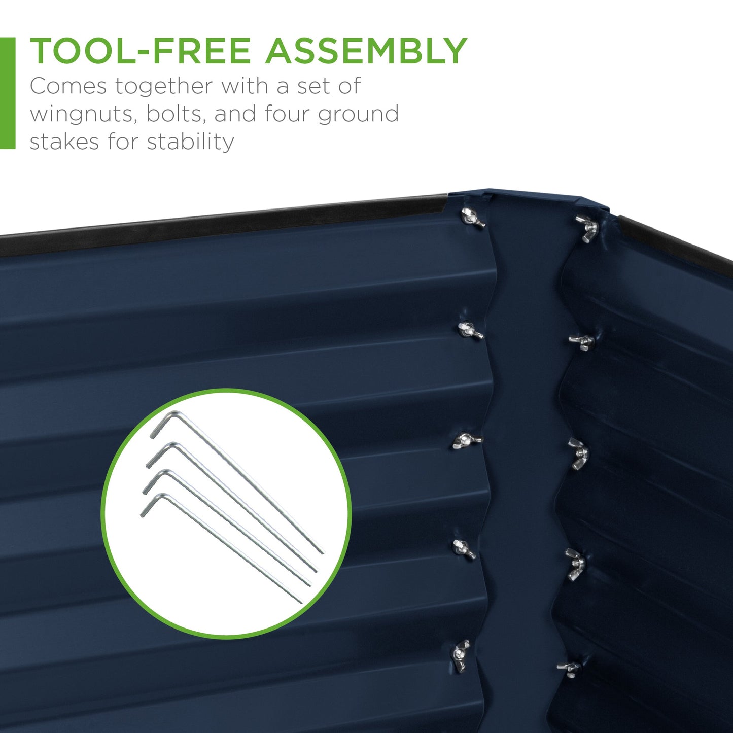 Outdoor Metal Raised Garden Bed for Vegetables, Flowers, Herbs - 6x3x2ft