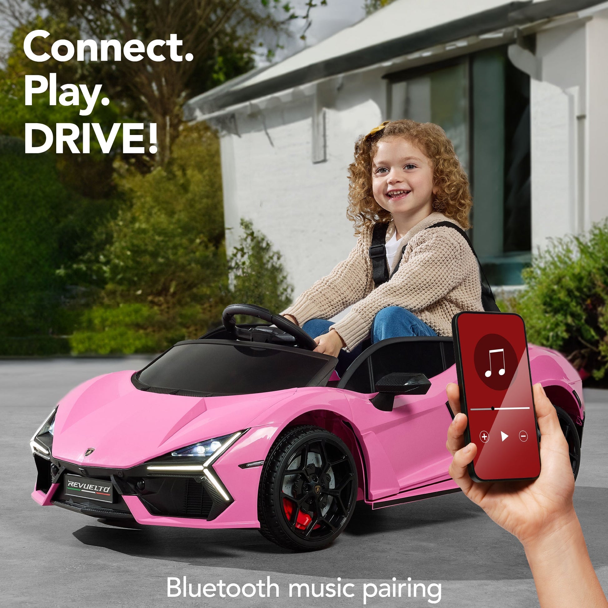 12V Kids Ride-On Car Officially Licensed Lamborghini Revuelto w/ Remote