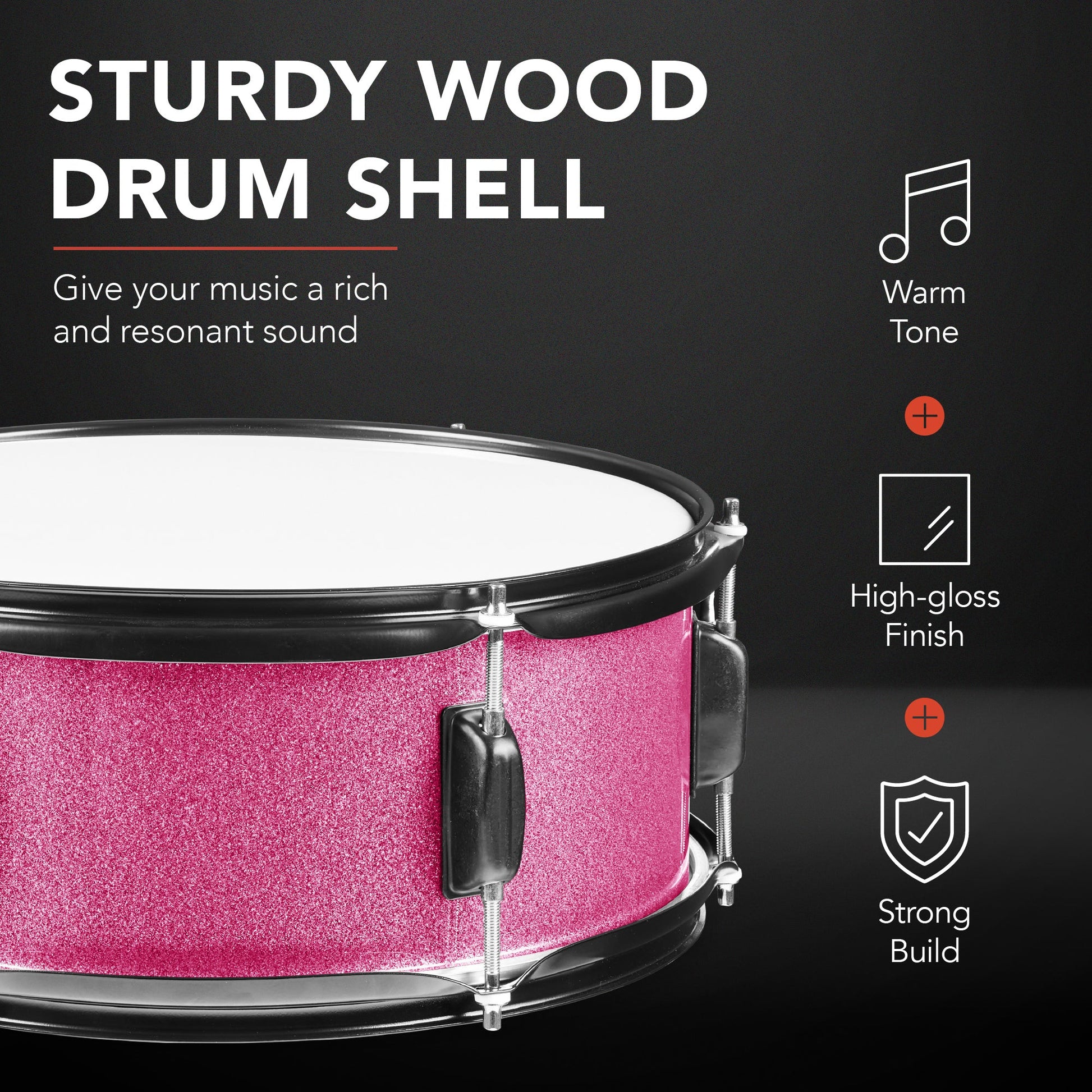 5-Piece Full Size Drum Set For Adults