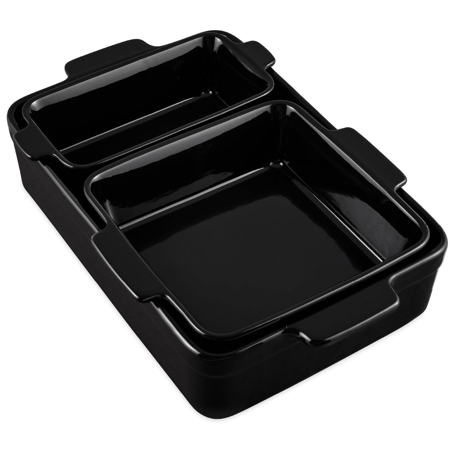3-Piece Ceramic Bakeware Set, Stoneware Baking Dishes, Casserole Serving Set