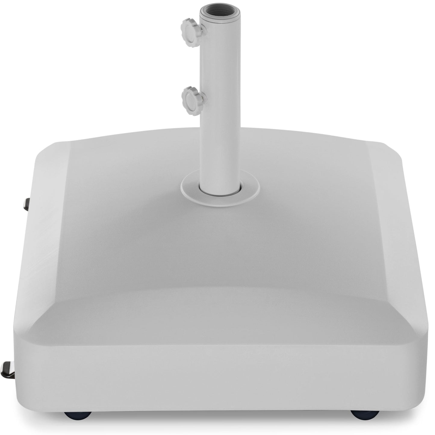 Fillable Mobile Umbrella Base Stand w/ 4 Wheels, 2 Locks, 123lb Capacity