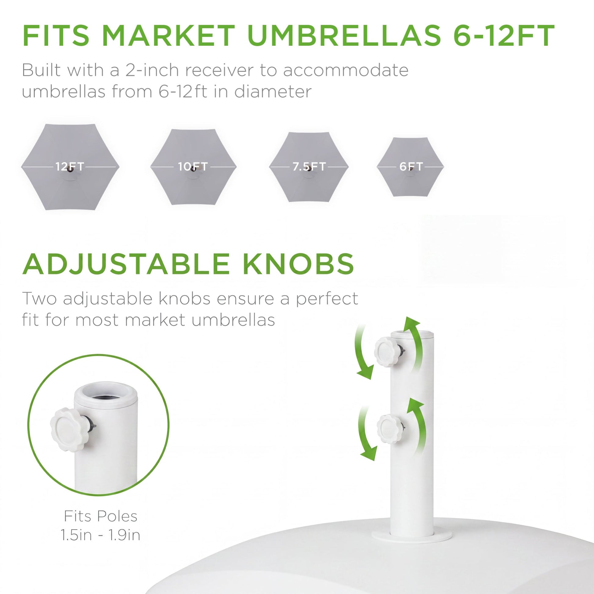 Fillable Mobile Umbrella Base Stand w/ 4 Wheels, 2 Locks, 123lb Capacity