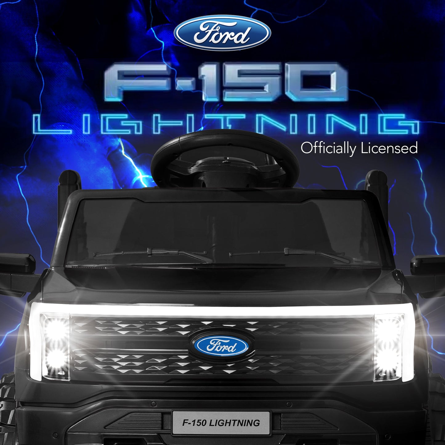 12V Kids Ride On Car Officially Licensed Ford Lightning w/ Remote, 2 Speeds