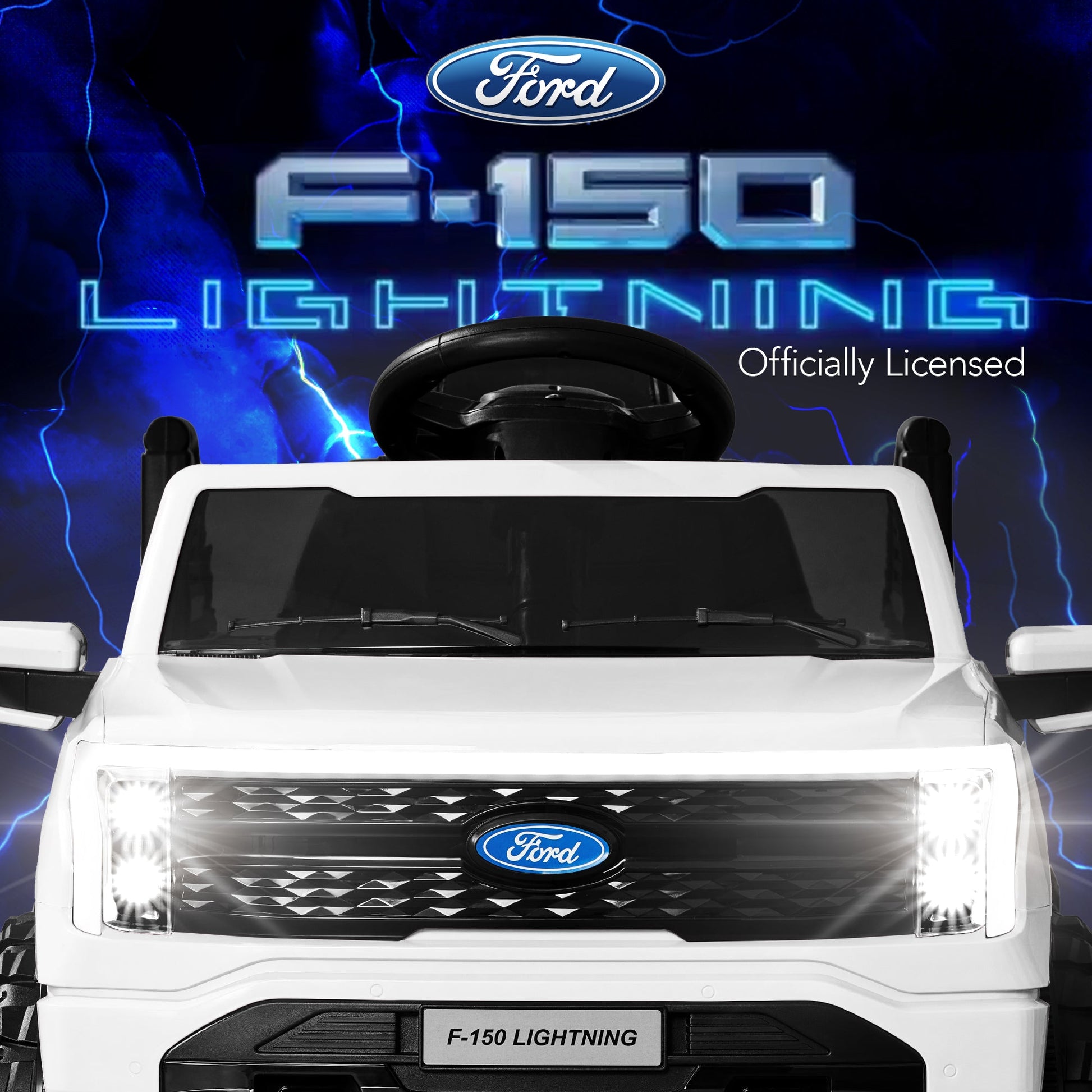 12V Kids Ride On Car Officially Licensed Ford Lightning w/ Remote, 2 Speeds
