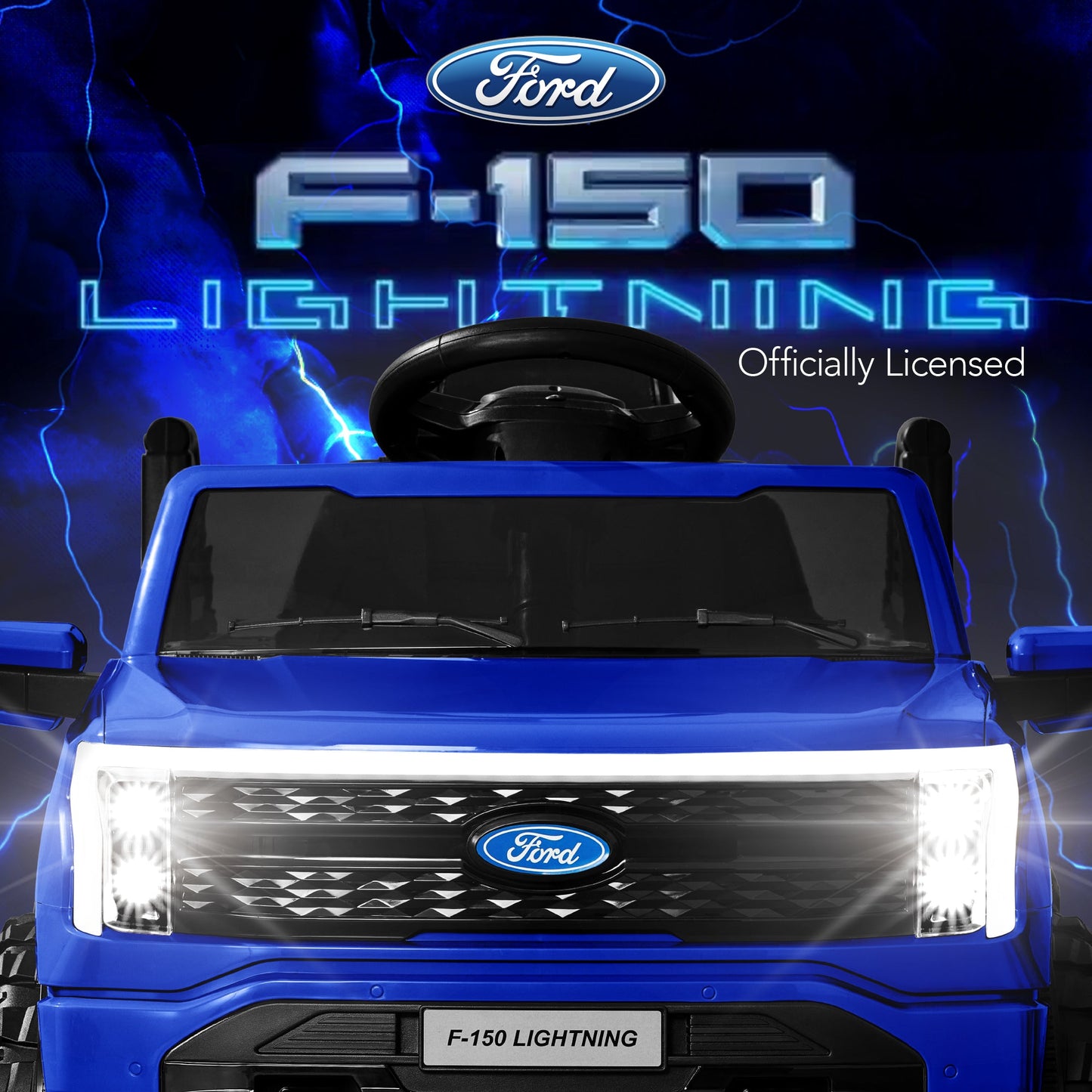 12V Kids Ride On Car Officially Licensed Ford Lightning w/ Remote, 2 Speeds