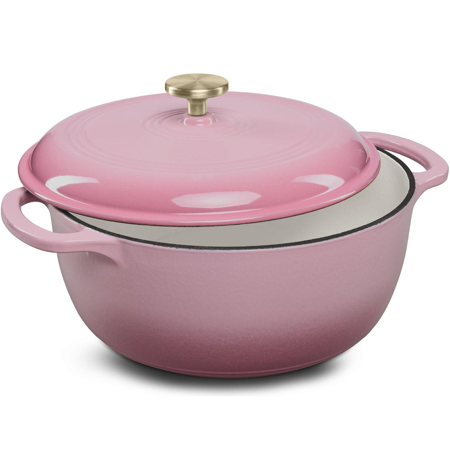 Cast-Iron Dutch Oven Kitchen Cookware w/ Enamel, Handles - 7.5qt