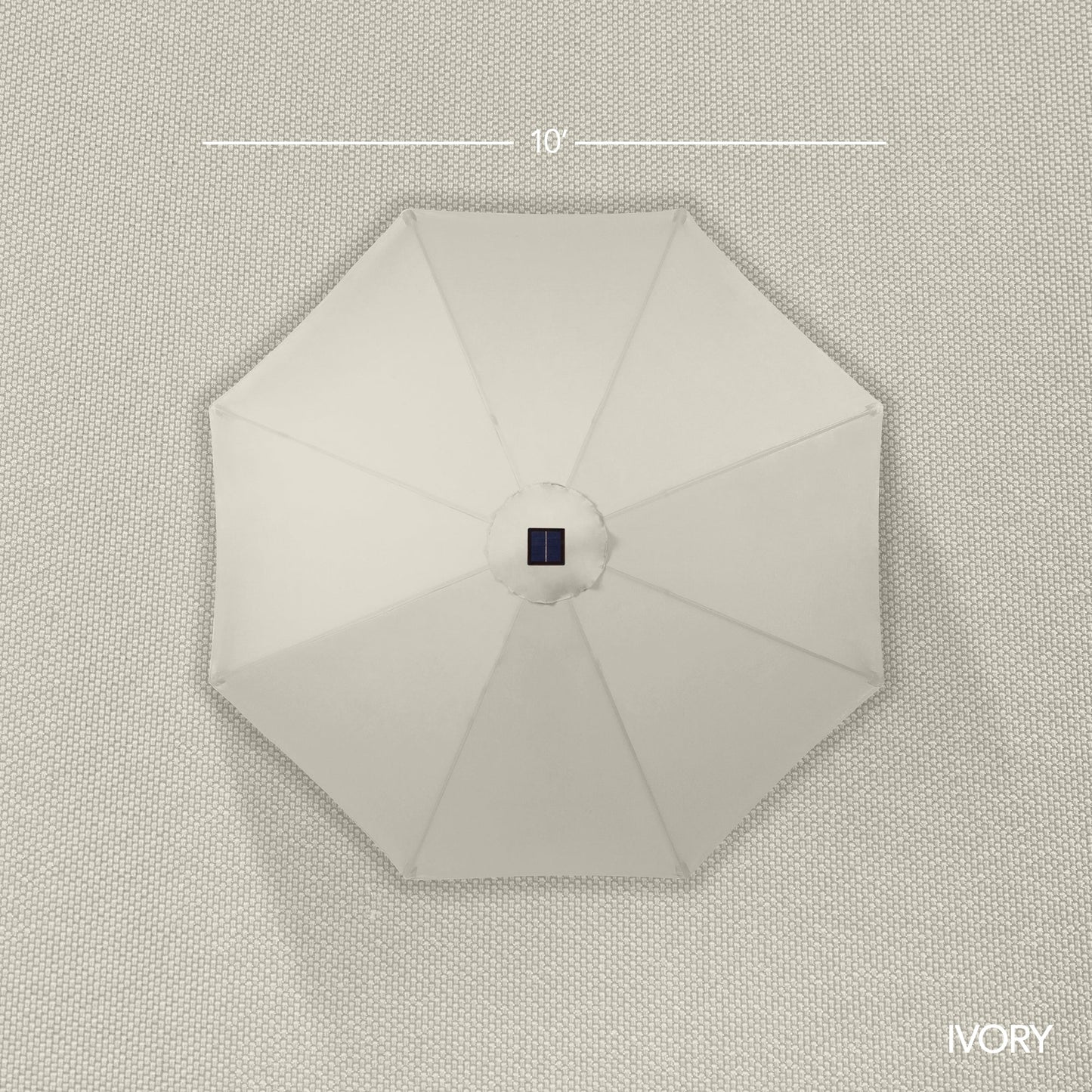 360 LED Rotating Cantilever Offset Patio Umbrella - 10ft