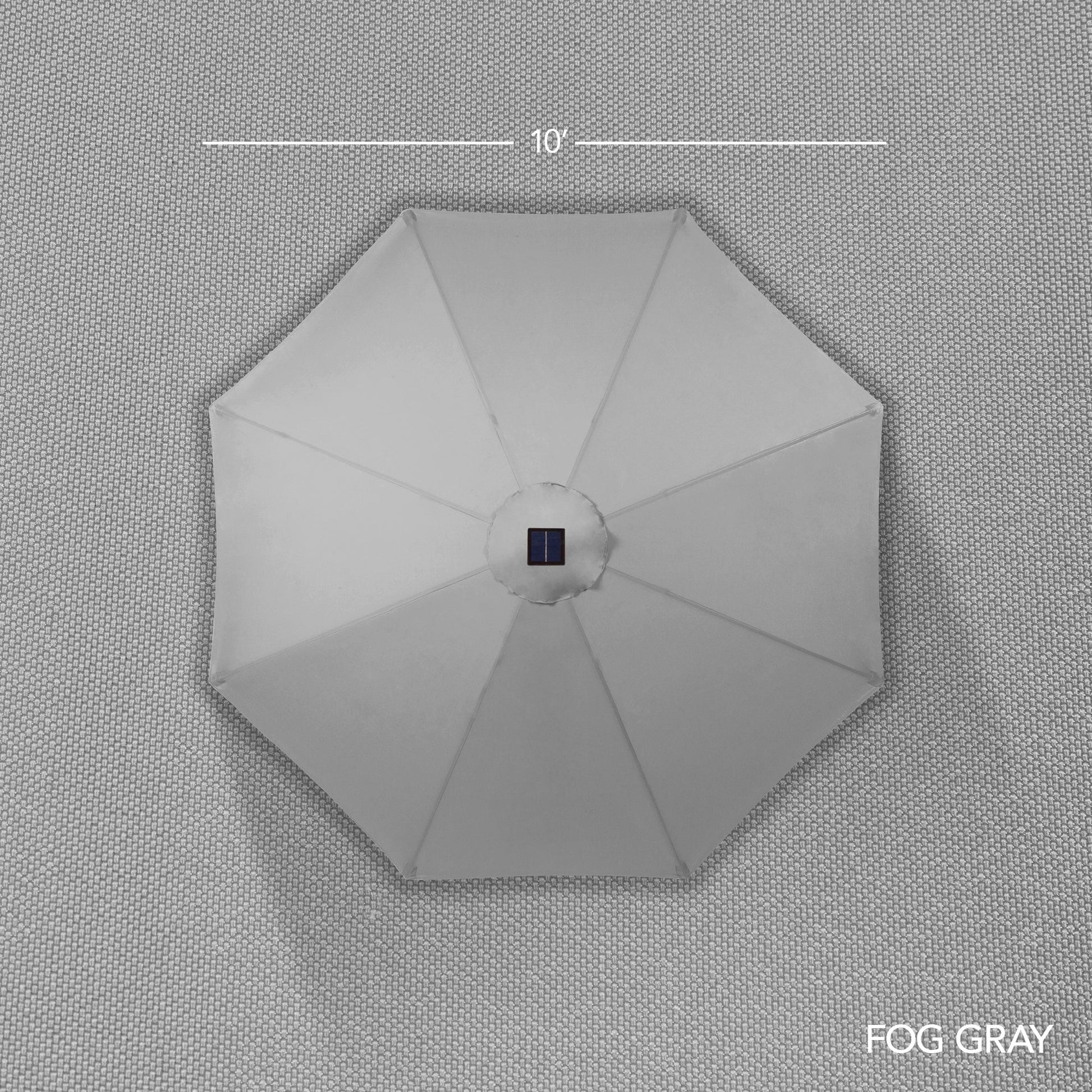 360 LED Rotating Cantilever Offset Patio Umbrella - 10ft
