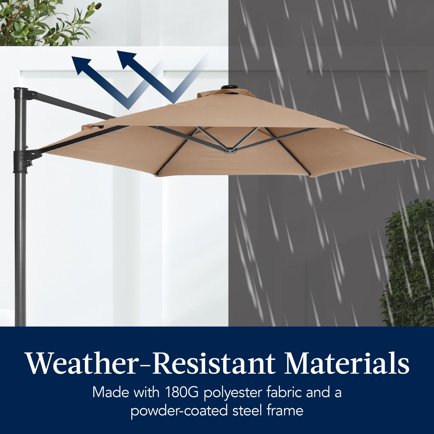 360 Rotating Cantilever Offset Patio Umbrella - 10ft