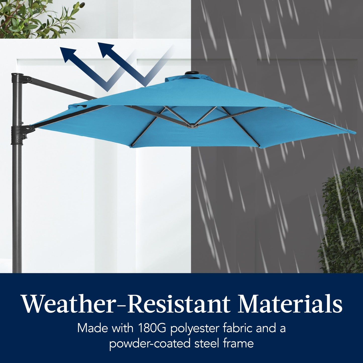 360 Rotating Cantilever Offset Patio Umbrella - 10ft
