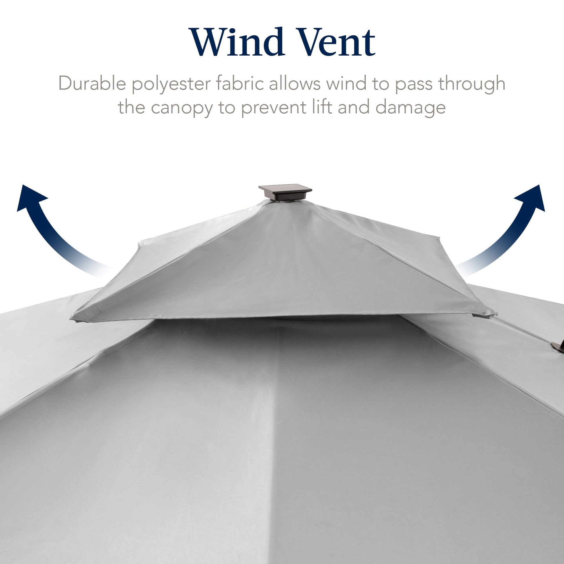 9x12ft 2-Tier Outdoor Solar LED Cantilever Patio Umbrella