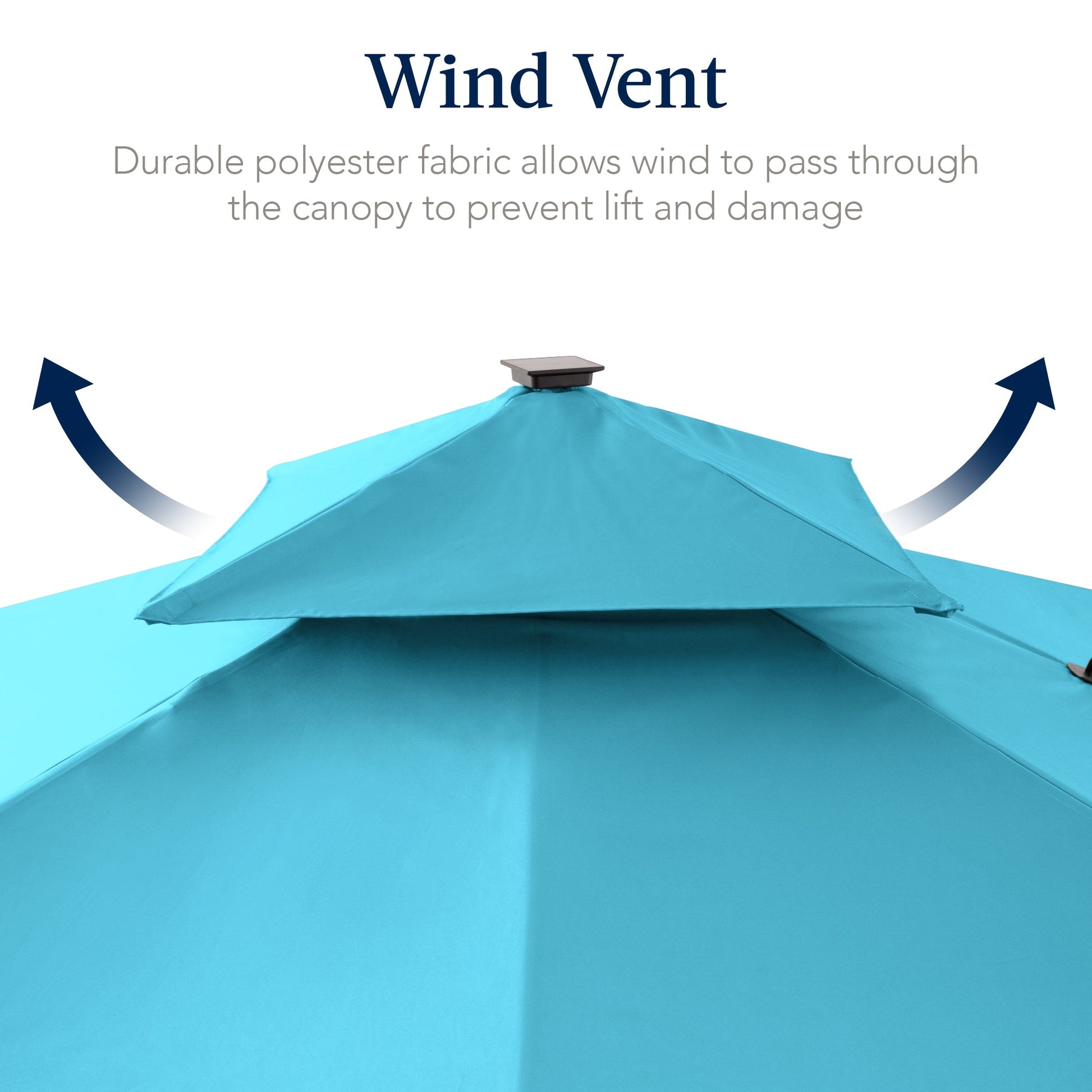 9x12ft 2-Tier Outdoor Solar LED Cantilever Patio Umbrella