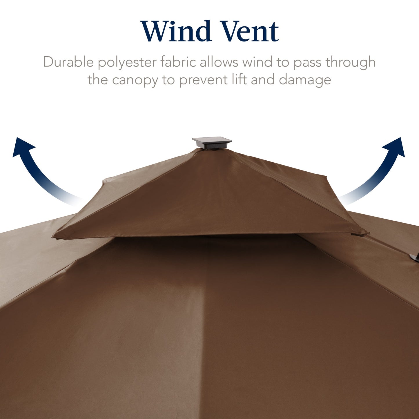 9x12ft 2-Tier Outdoor Solar LED Cantilever Patio Umbrella
