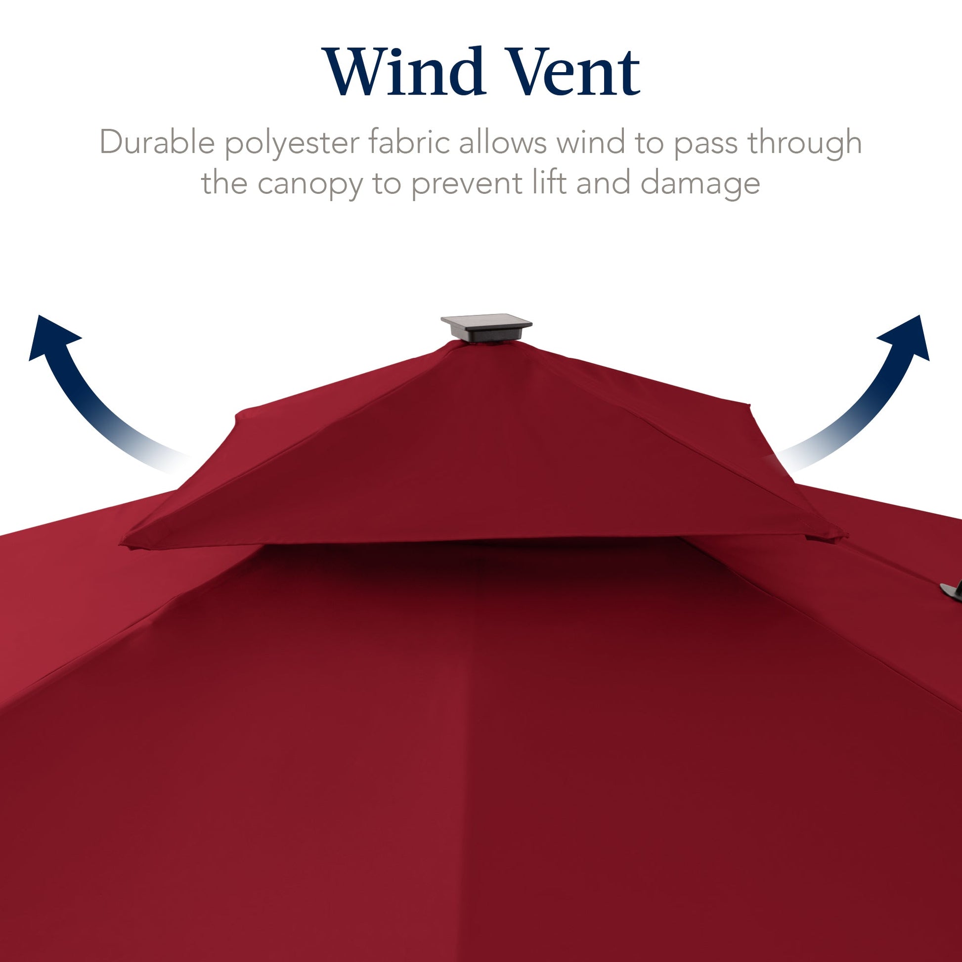 9x12ft 2-Tier Outdoor Solar LED Cantilever Patio Umbrella