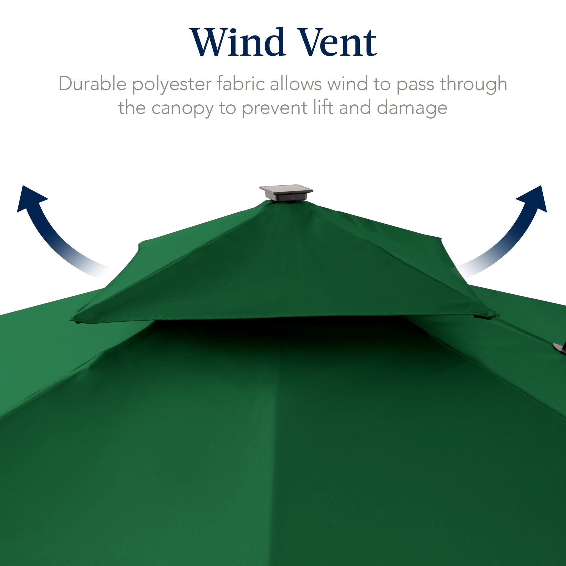 9x12ft 2-Tier Outdoor Solar LED Cantilever Patio Umbrella