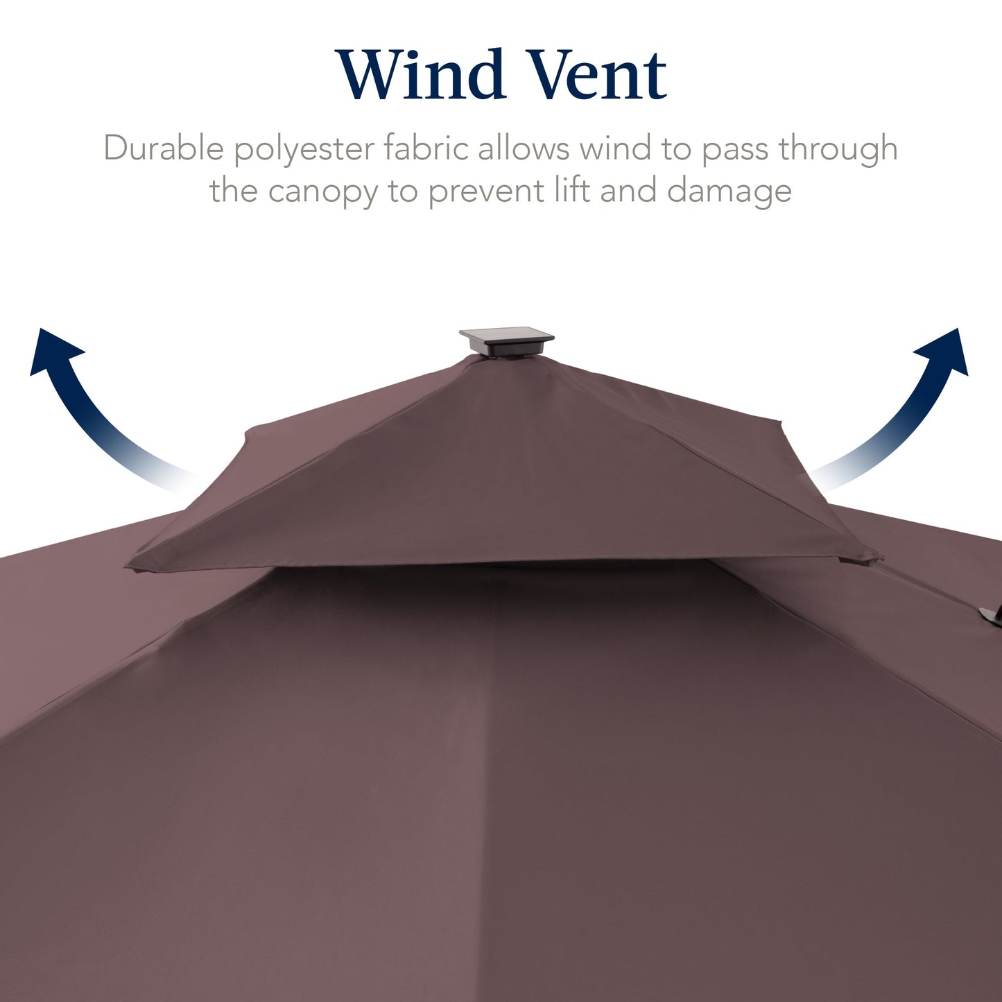 9x12ft 2-Tier Outdoor Solar LED Cantilever Patio Umbrella