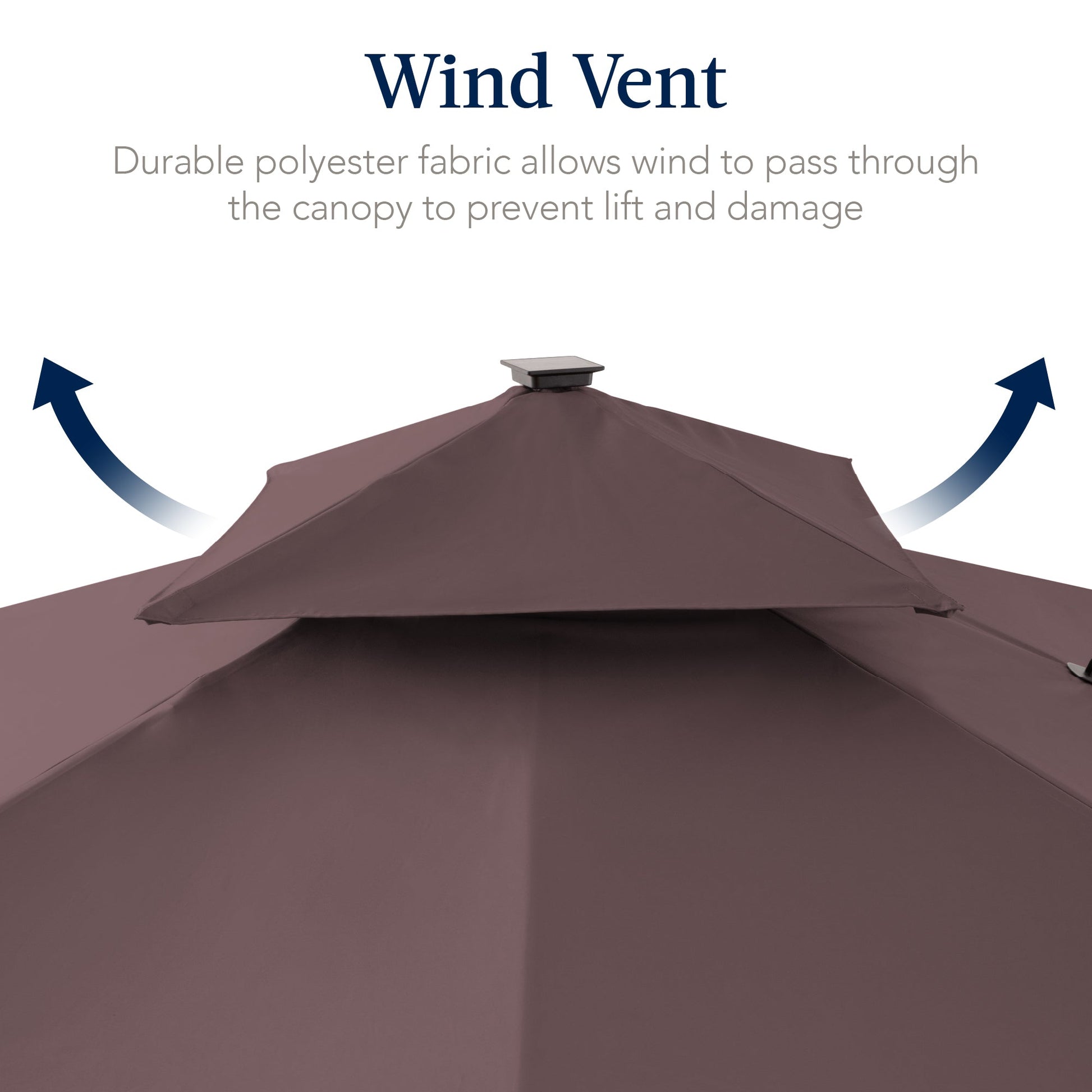 9x12ft 2-Tier Outdoor Solar LED Cantilever Patio Umbrella