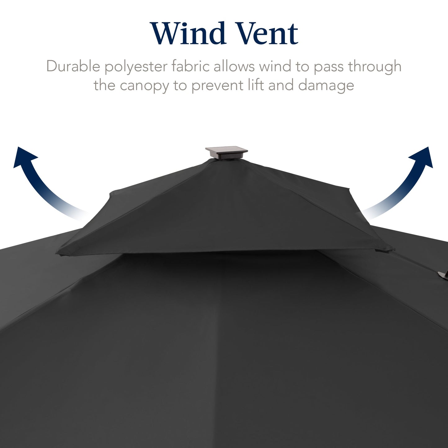 12x12ft 2-Tier Outdoor Solar LED Cantilever Patio Umbrella