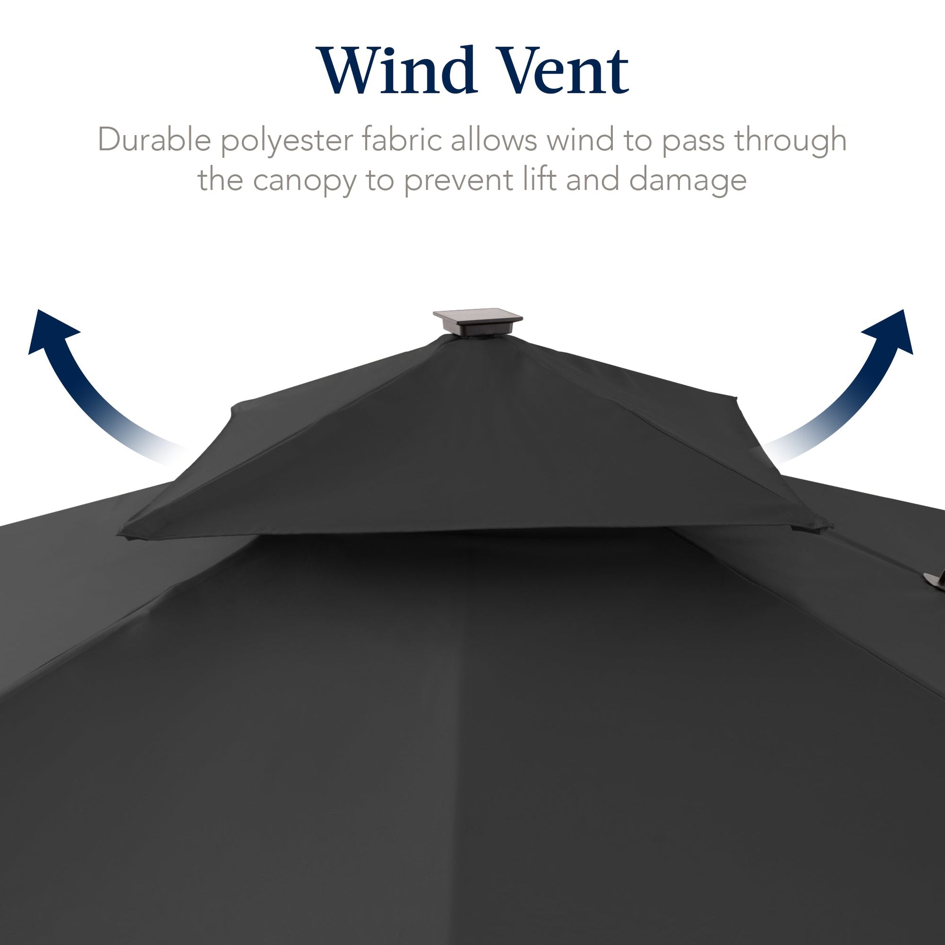 12x12ft 2-Tier Outdoor Solar LED Cantilever Patio Umbrella