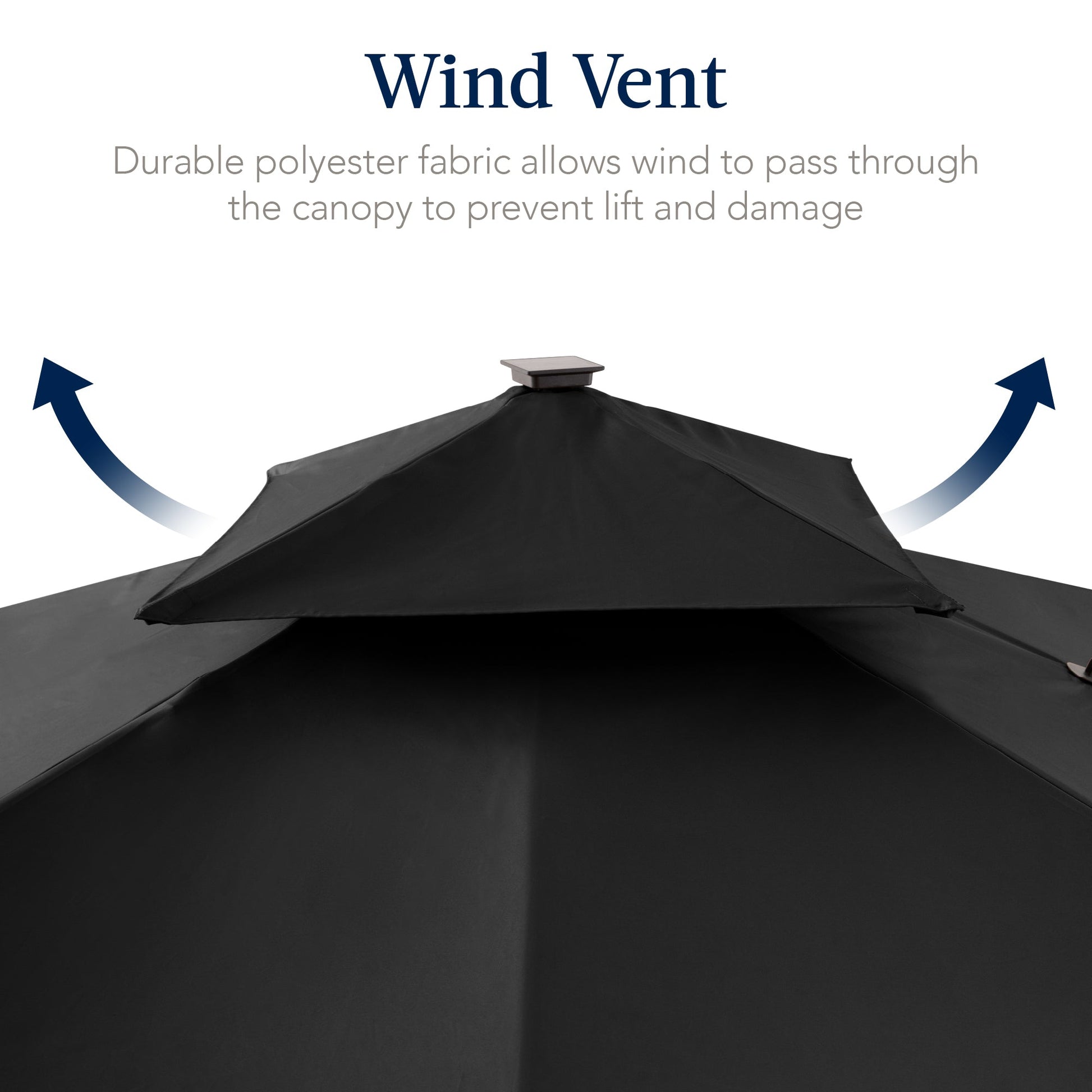 12x12ft 2-Tier Outdoor Solar LED Cantilever Patio Umbrella