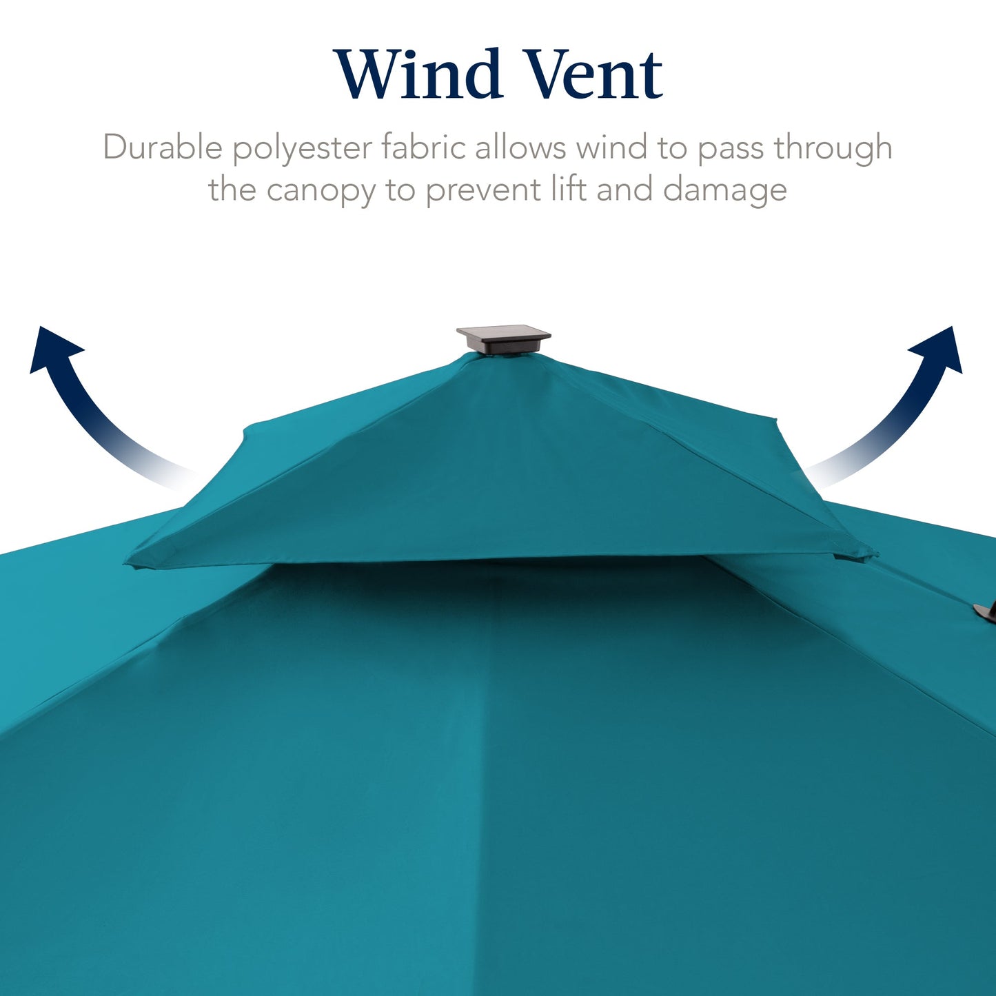 12x12ft 2-Tier Outdoor Solar LED Cantilever Patio Umbrella