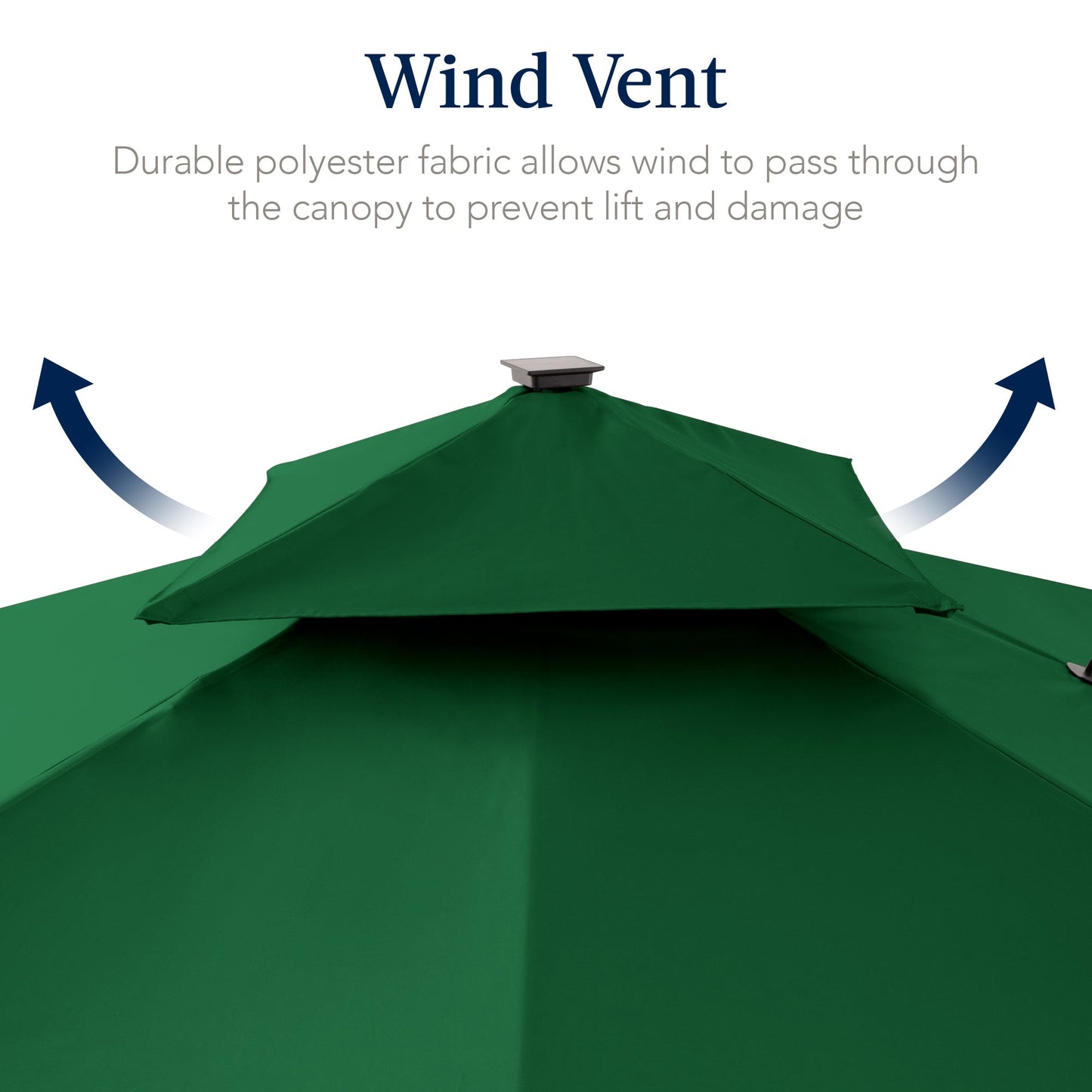 12x12ft 2-Tier Outdoor Solar LED Cantilever Patio Umbrella