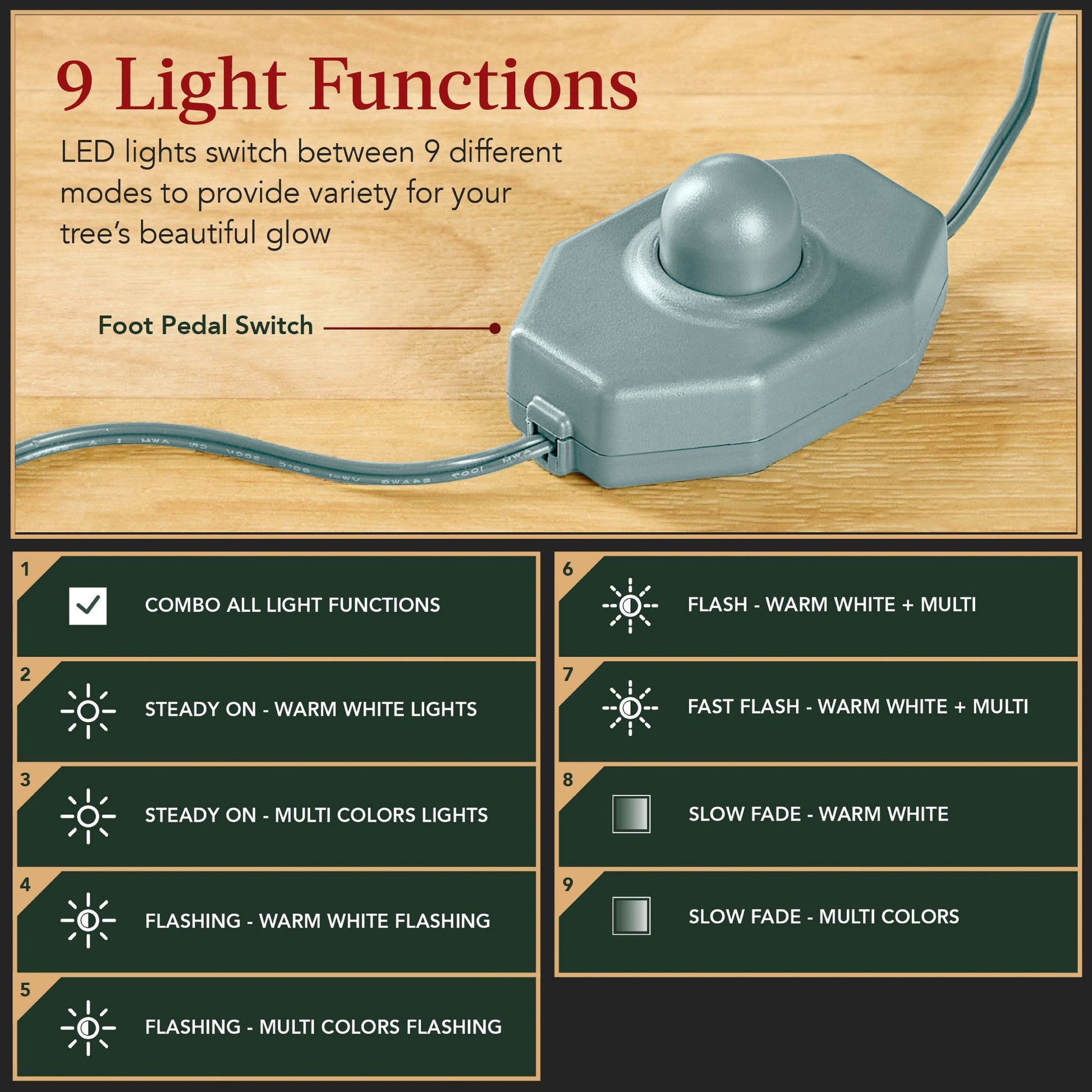 Pre-Lit Sparse Christmas Tree w/ 2-in-1 LED Lights, Cordless Connection