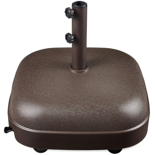 123lb Capacity Fillable Mobile Umbrella Base w/ 4 wheels - Dome Square