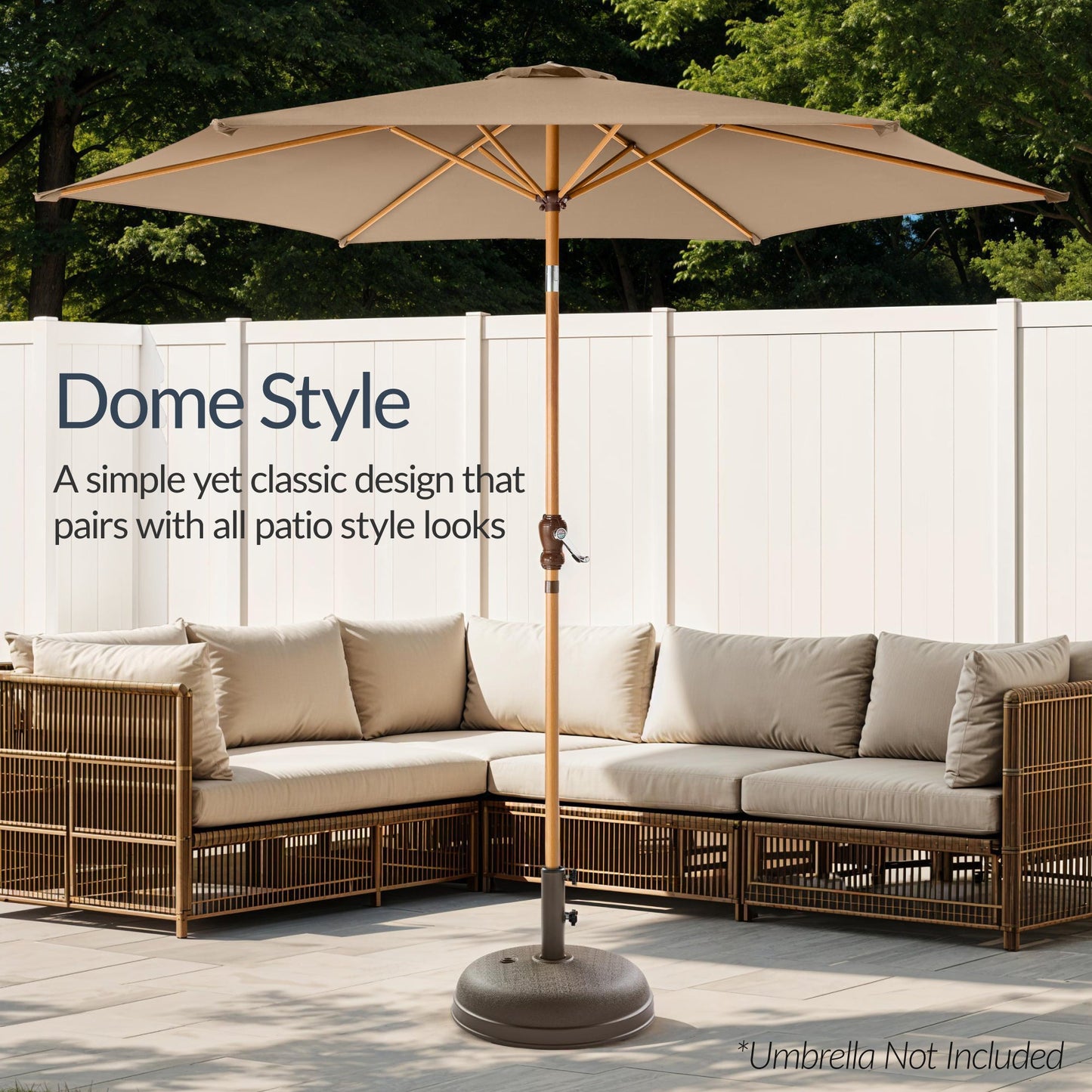 Plastic Patio Umbrella Base Pole Holder Accessory w/ Adjustable Knob