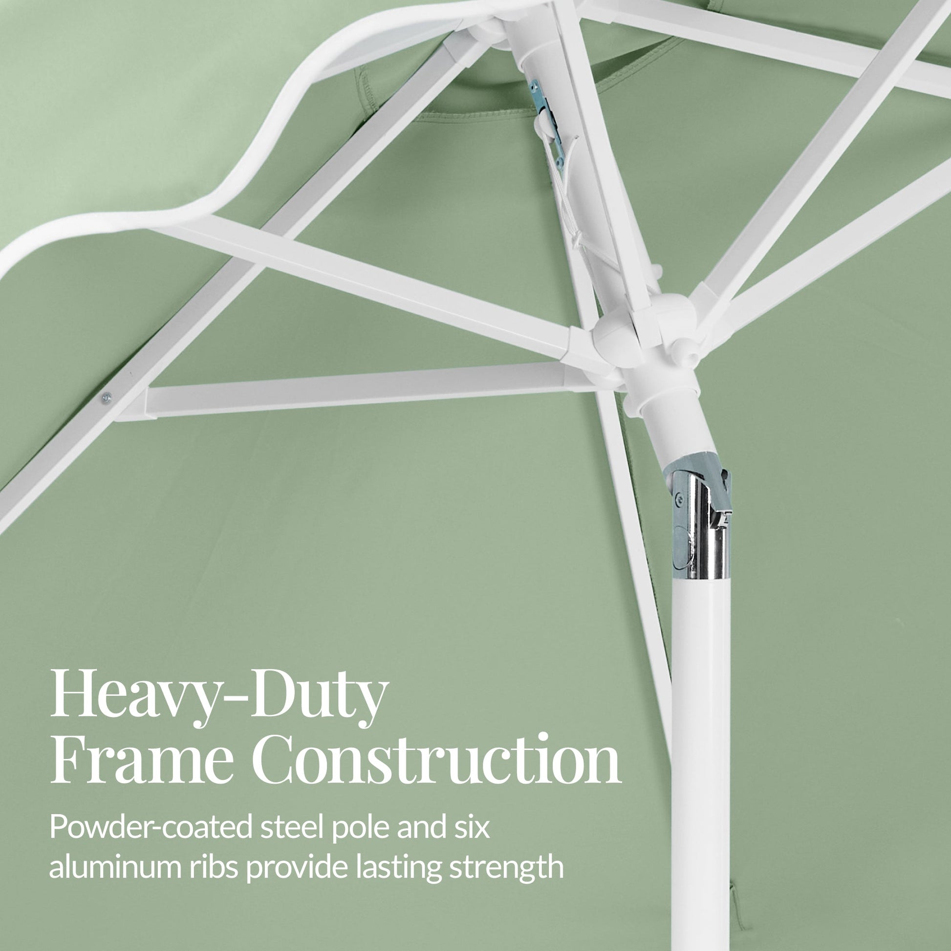 7.5ft Patio Market Umbrella,Wavy Trim, UV-Fade-Resistant, Crank & Tilt