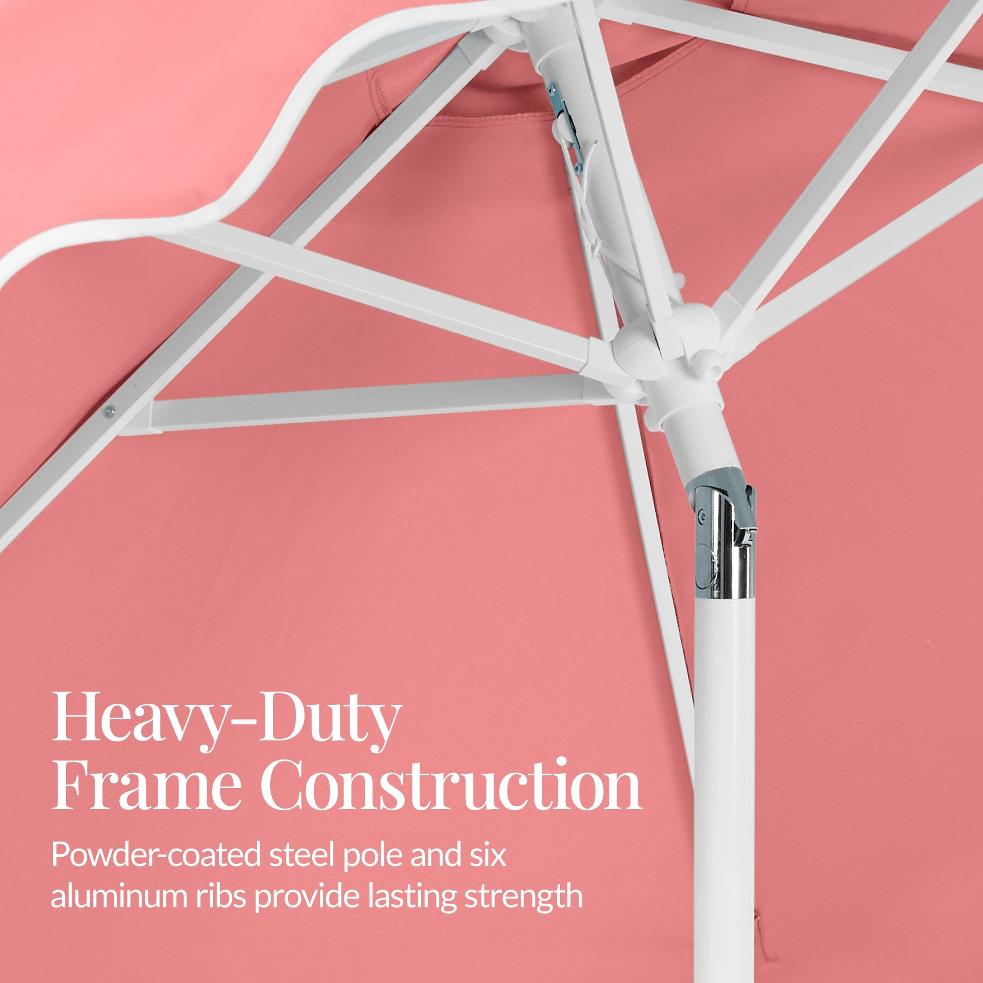 7.5ft Patio Market Umbrella,Wavy Trim, UV-Fade-Resistant, Crank & Tilt